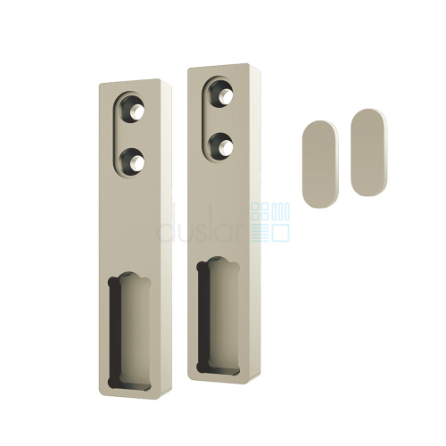 Комплект держателей с заглушками для прямоугольных штанг NAPPA, POLA и REKS, шампань