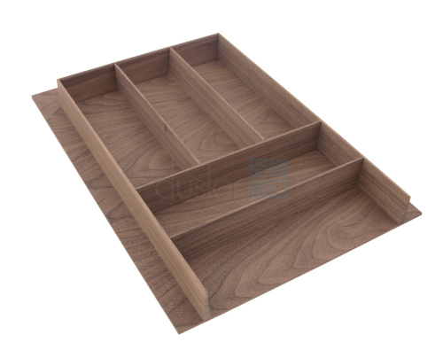 Деревянный лоток WoodLine для столовых приборов, на ширину 450 мм, размер - 335x459х49 мм, орех