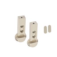 Комплект держателей с заглушками для круглой штанги RAIN, крепление к полке или к боковине, шампань