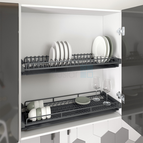 УЦЕНЕННАЯ сушка FISSO в верхнюю секцию, распашной фасад 800 мм, антрацит