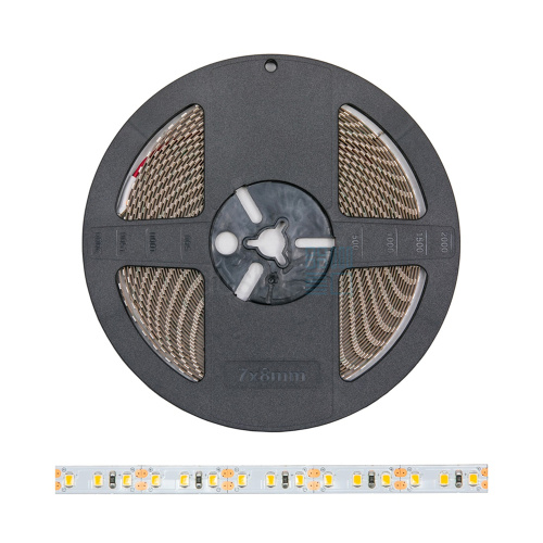 Светодиодная лента DLIGHT, ширина 8 мм, длина 10000 мм, 120 led/м, 12 V, 9.6 W/м, теплый (3000K)