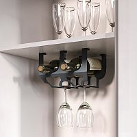 держатель duplex для бокалов и бутылок, длина 220 мм, антрацит Держатель DUPLEX для бокалов и бутылок, длина 220 мм, антрацит