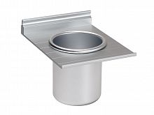 Полка навесная со стаканом для кухонных принадлежностей «LINEA», цвет - алюминий