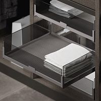 Выдвижная корзина MATRIX, распашной фасад, ширина 564-568 мм, антрацит