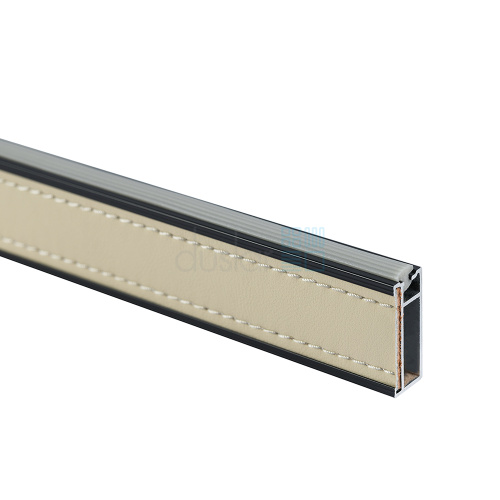 Штанга прямоугольная NAPPA с кожаной вставкой, длина 3000 мм, черный/бежевый