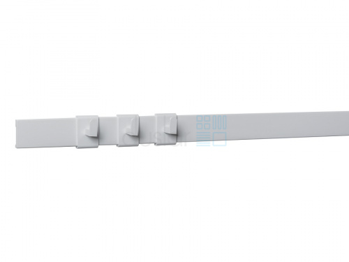 Комплект: Рейлинговая система «FIRKANT» с крючками, цвет – белый, длина рейлинга 900 мм