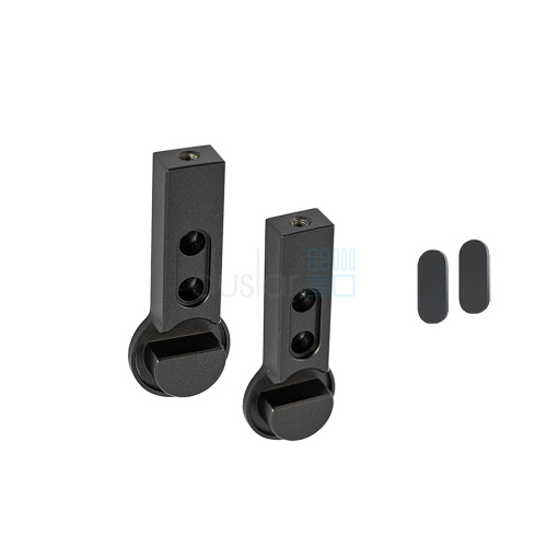 Комплект держателей с заглушками для круглой штанги RAIN, крепление к полке или к боковине, антрацит