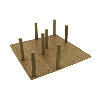 Деревянный органайзер WOODLINE для посуды, ширина фасада 600 мм, 524x472х180 мм, дуб