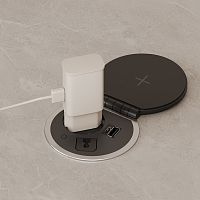 Розетка UNIT, врезная, черный