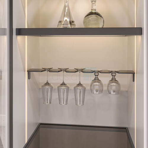 Держатель FONDO для бокалов, длина 567 мм, антрацит